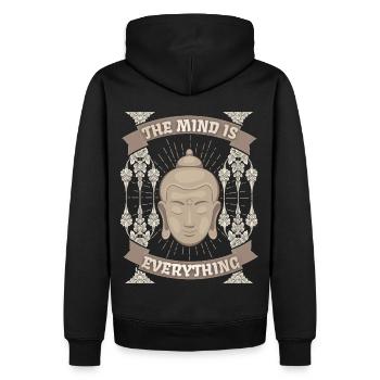 Bouddhisme Méditation Bouddha-Conception Spiritualité - Sweat à capuche Premium bio Homme - noir - Dos - Nico (187cm)