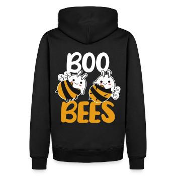 Lustige Boo Bienen Halloween Bee Ghost - Männer Premium Bio Hoodie - Schwarz - Hinten - Nico (187cm)