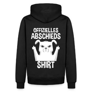 Abschied Arbeitskollege Neuer Job Hund Jobwechsel - Männer Premium Bio Hoodie - Schwarz - Hinten - Nico (187cm)