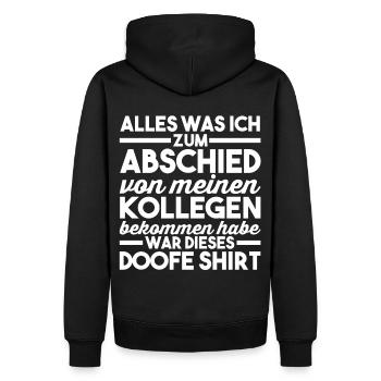 Abschied Arbeitskollege Neuer Job Jobwechsel - Männer Premium Bio Hoodie - Schwarz - Hinten - Nico (187cm)