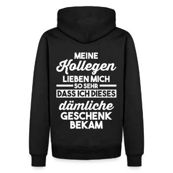 Abschied Arbeitskollege Neuer Job Jobwechsel - Männer Premium Bio Hoodie - Schwarz - Hinten - Nico (187cm)