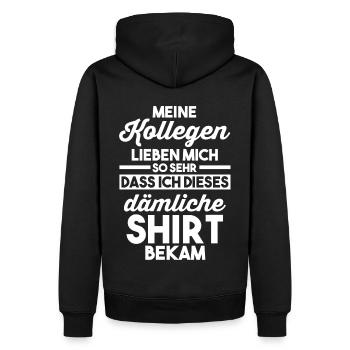 Abschied Arbeitskollege Neuer Job Jobwechsel - Männer Premium Bio Hoodie - Schwarz - Hinten - Nico (187cm)