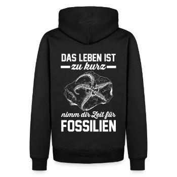 Geologe Fossiliensammler Paläontologie Geologie - Männer Premium Bio Hoodie - Schwarz - Hinten - Nico (187cm)