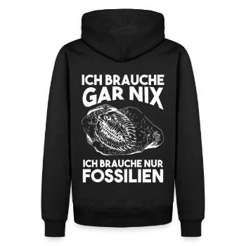 Geologe Fossiliensammler Paläontologie Geologie - Männer Premium Bio Hoodie - Schwarz - Hinten - Nico (187cm)