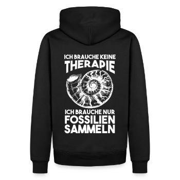 Geologe Fossiliensammler Paläontologie Geologie - Männer Premium Bio Hoodie - Schwarz - Hinten - Nico (187cm)