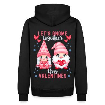 Gnome Nain Saint-Valentin Drôle Dire Jeu de mots - Sweat à capuche Premium bio Homme - noir - Dos - Nico (187cm)