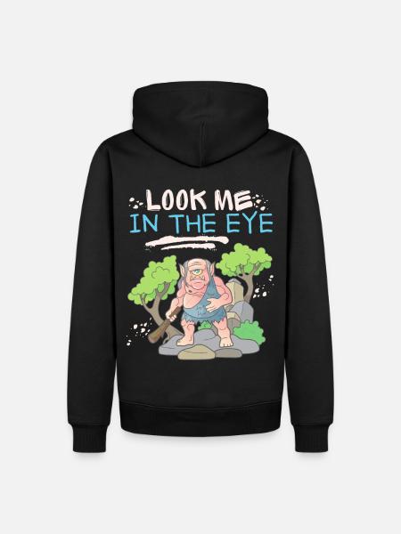 Cyclops, zombie, zombie monster, funny saying - Men’s Premium Organic Hoodie - black