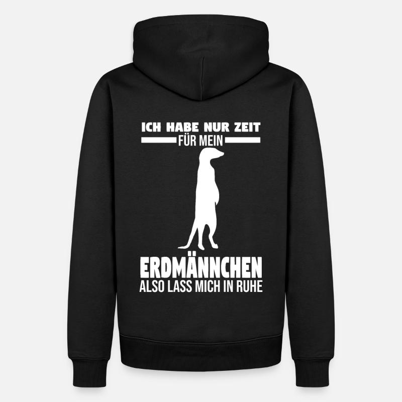 Erdmännchen - Männer Premium Bio Hoodie - Schwarz
