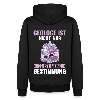 Geologie Fossiliensammler Fossilien Geologe - Männer Premium Bio Hoodie - Schwarz - Hinten - Nico (187cm)