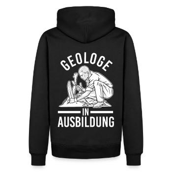 Azubi Geologie Fossiliensammler Fossilien Geologe - Männer Premium Bio Hoodie - Schwarz - Hinten - Nico (187cm)