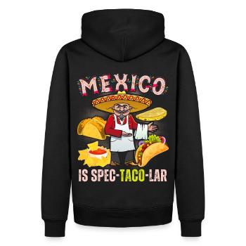 Taco drôle en disant Mexique - Sweat à capuche Premium bio Homme - noir - Dos - Nico (187cm)