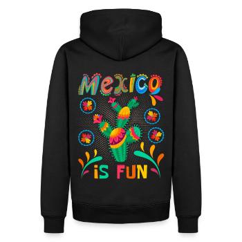 Mexique, dicton, motif de cactus - Sweat à capuche Premium bio Homme - noir - Dos - Nico (187cm)