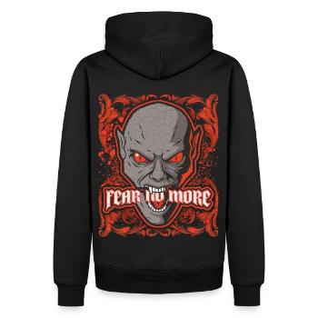 Teufel-Monster Spruch Vintage-Horror Totenkopf - Männer Premium Bio Hoodie - Schwarz - Hinten - Nico (187cm)
