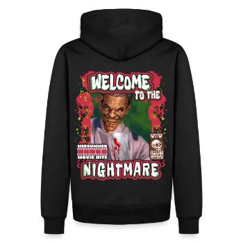 Film d’horreur, Film d’horreur, Film de cauchemar - Sweat à capuche Premium bio Homme - noir - Dos - Nico (187cm)
