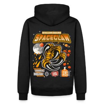 Griffe dans l’espace Science fiction drôle dicton - Sweat à capuche Premium bio Homme - noir - Dos - Nico (187cm)