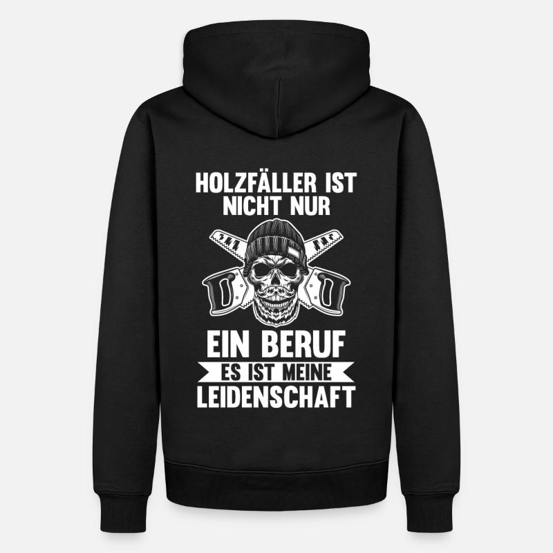 Waldarbeiter Förster Waldarbeit Holzfäller - Männer Premium Bio Hoodie - Schwarz