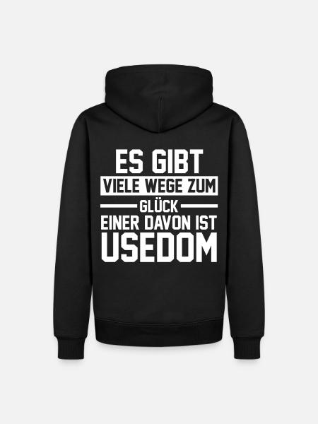 Ostsee Usedom - Männer Premium Bio Hoodie - Schwarz