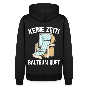 Nordsee Baltrum - Männer Premium Bio Hoodie - Schwarz - Hinten - Nico (187cm)