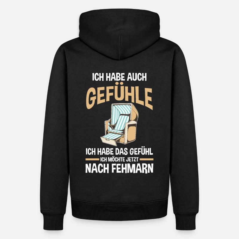 Ostsee Fehmarn - Männer Premium Bio Hoodie - Schwarz