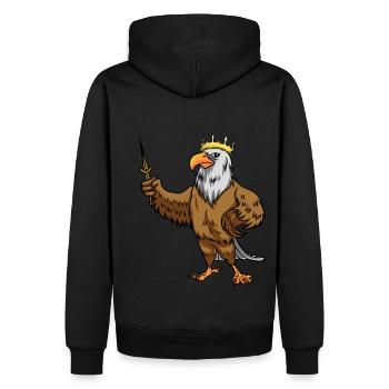 Bird, Eagle, Royal, King, Majesty, Fairy Tale, Child - Men’s Premium Organic Hoodie - black - Back - Nico (187cm)