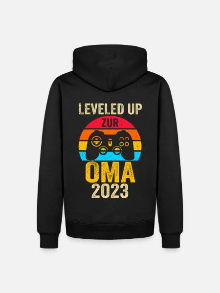 Großmutter 2023 Schwanger Werdende Oma - Männer Premium Bio Hoodie - Schwarz
