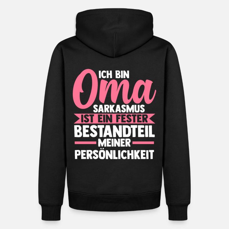Großmutter Großmama Omi Oma - Männer Premium Bio Hoodie - Schwarz