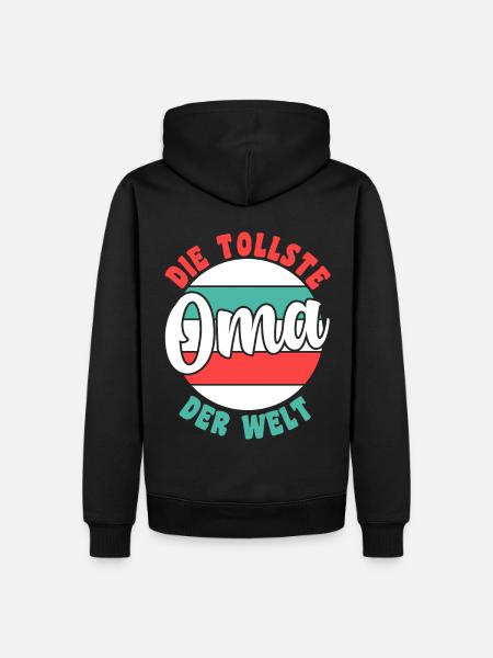 Großmutter Großmama Omi Oma - Männer Premium Bio Hoodie - Schwarz
