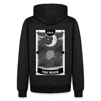 Anime -Tarot -Karte der Mond Gothic - Männer Premium Bio Hoodie - Schwarz - Hinten - Nico (187cm)