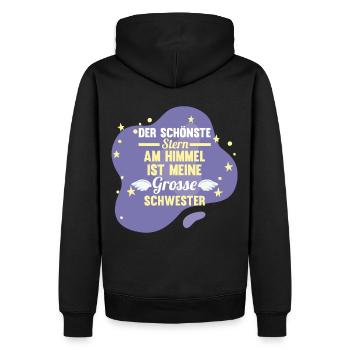 Geschwister Familie Schwestern Schwester - Männer Premium Bio Hoodie - Schwarz - Hinten - Nico (187cm)