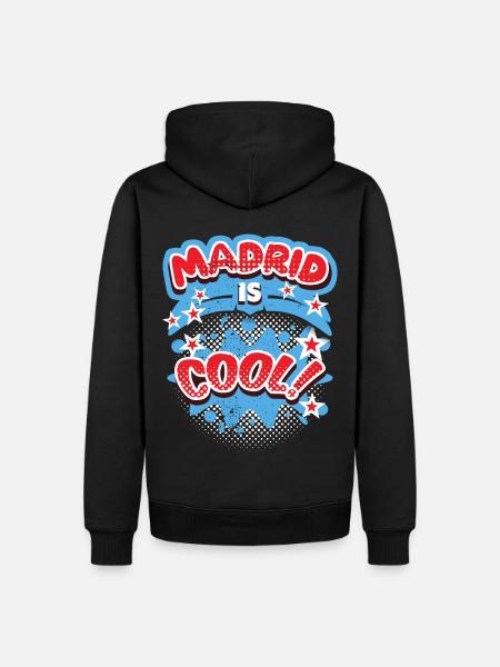 Madrid Spain, saying Madrid-is-Cool - Men’s Premium Organic Hoodie - black