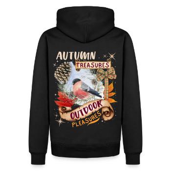 Herbst, Fall, Autumn Spruch Hiking, Wandern - Männer Premium Bio Hoodie - Schwarz - Hinten - Nico (187cm)