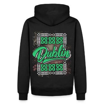 Dublin Dublin-Irland Irland, Spruch, Dublin-Logo - Männer Premium Bio Hoodie - Schwarz - Hinten - Nico (187cm)