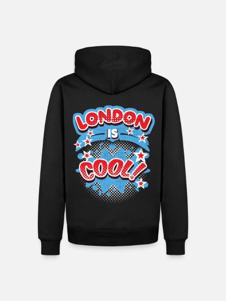 Londres Angleterre, Royaume-Uni Dire Londres-cool - Sweat à capuche Premium bio Homme - noir