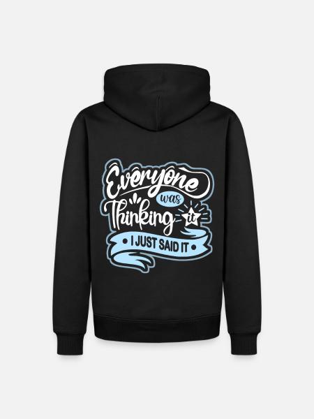 Funny saying, mind reading - Men’s Premium Organic Hoodie - black