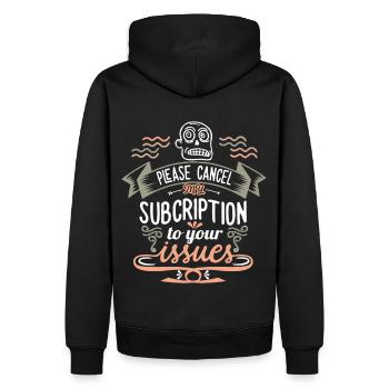 Dicton motivant, résolution de problèmes, dicton drôle - Sweat à capuche Premium bio Homme - noir - Dos - Nico (187cm)