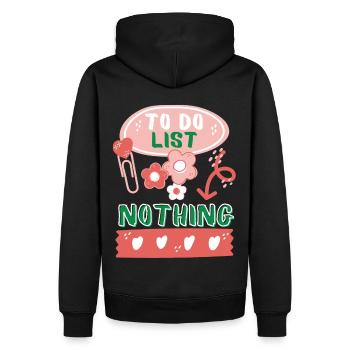 Liste de tâches, liste de tâches, liste, liste d’achèvement - Sweat à capuche Premium bio Homme - noir - Dos - Nico (187cm)