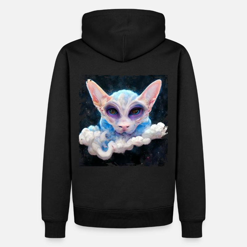 Sphinx Cat Occult Helestial Space Hexerei - Männer Premium Bio Hoodie - Schwarz