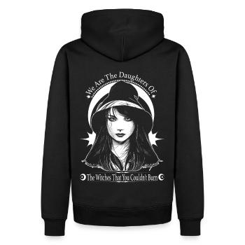 Die Töchter der Hexen, die man nicht verbrennen ko - Männer Premium Bio Hoodie - Schwarz - Hinten - Nico (187cm)