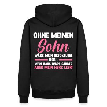 Mutter Neffen Mama - Männer Premium Bio Hoodie - Schwarz - Hinten - Nico (187cm)