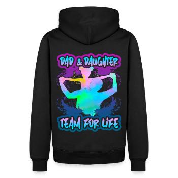 Father-Daughter, Dad-Daughter, Father's Day, Saying - Men’s Premium Organic Hoodie - black - Back - Nico (187cm)