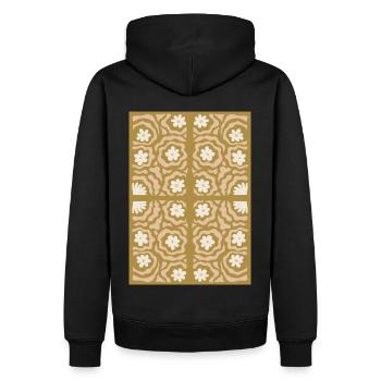 Jugendstil, Arts & Crafts, Aesthetic, Vintage-1900 - Männer Premium Bio Hoodie - Schwarz - Hinten - Nico (187cm)
