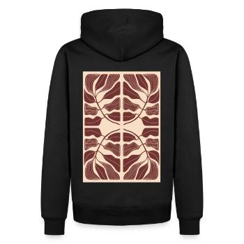 Jugendstil, Arts & Crafts, Aesthetic, Vintage-1900 - Männer Premium Bio Hoodie - Schwarz - Hinten - Nico (187cm)