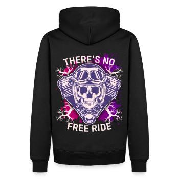 Motocycliste Skull Skull drôle de dicton - Sweat à capuche Premium bio Homme - noir - Dos - Nico (187cm)