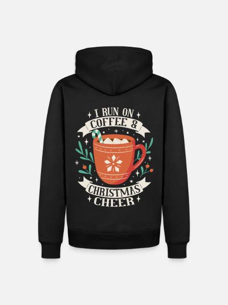 Kaffee und Weihnachtsstimmung Weihnachten - Männer Premium Bio Hoodie - Schwarz