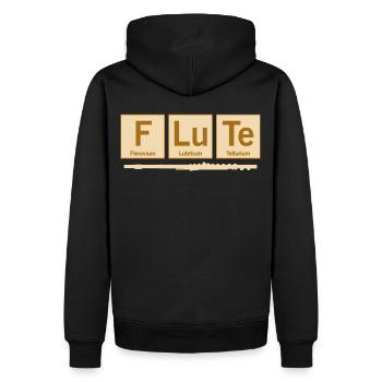 Periodisches System der Elemente Flöte Musiker Mus - Männer Premium Bio Hoodie - Schwarz - Hinten - Nico (187cm)