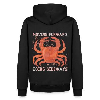 Krabbe, Meereskrabbe, Krebs-Tier lustiger Spruch - Männer Premium Bio Hoodie - Schwarz - Hinten - Nico (187cm)