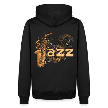 Musik Jazz Saxophon Musiker Saxophonist - Männer Premium Bio Hoodie - Schwarz - Hinten - Nico (187cm)