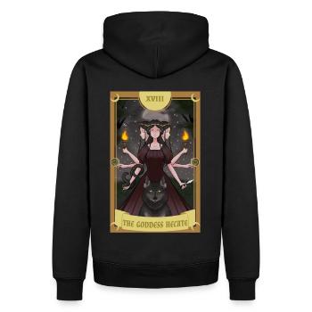 Anime Tarot Card Göttin Hecate Okkult Gothic Hexe - Männer Premium Bio Hoodie - Schwarz - Hinten - Nico (187cm)
