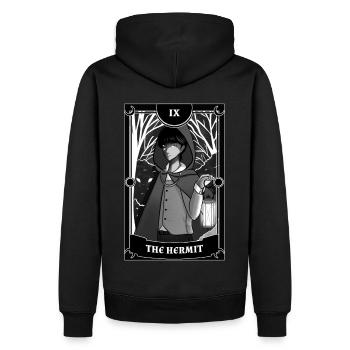 Anime -Tarot -Karte Der Einsiedler okkulte gotisch - Männer Premium Bio Hoodie - Schwarz - Hinten - Nico (187cm)