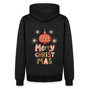 Noël Joyeux Noël boule de Noël Dicton - Sweat à capuche Premium bio Homme - noir - Dos - Nico (187cm)